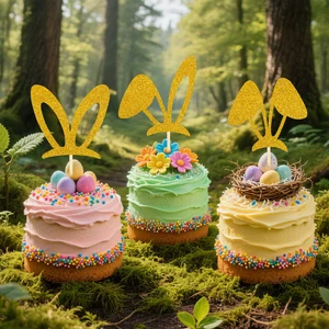 Wholesale rabbit ear cake decoration Easter cake decoration rabbit cake decoration