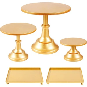 Best Selling Metal Silicone Wedding Cake Stand Dessert Table Decoration Set for Weddings & Birthdays for Cake Display