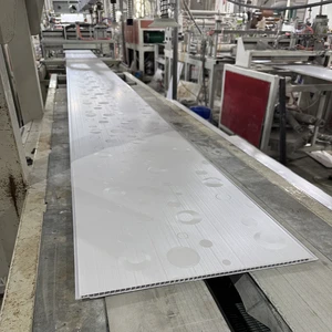Factory Wholesale 20-30cm Wide White Bubble Pattern Laminated PVC Modern Waterproof Ceiling Panel Indoor Decorative Cladding