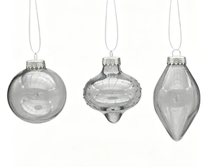 Hot Selling Christmas Clear PET Fillable Balls DIY Custom Xmas Decor Gift Supply Multi Shape Ornaments