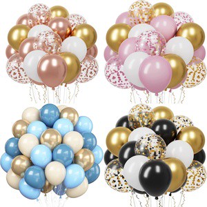 20Pcs Pearl Light Blue White Latex Balloon Garland Balloon Party Decorations For Wedding & Christmas Premium Ballon Supplies