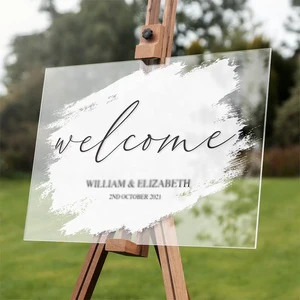 Personalised Plexiglass Wedding Panel Signage Acrylic Poster Print Entrance Wedding Decor Wedding Welcome Board