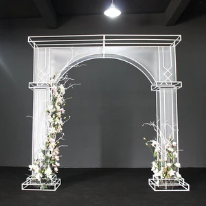 Iron Arch Wedding Special with Sunshine Film, Wedding Prop Stage Background Flower Arch for Ceremony Aisle Decoration Durable