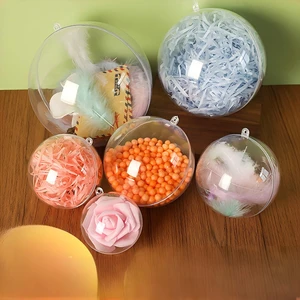 Wholesale Clear Transparent Thickened Spherical Ornaments Balls for Fillable Christmas Tree Decor