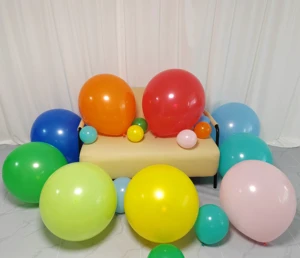 50Pcs 18 Inch Happy Anniversary Christmas Birthday Party Supply Inflatable Air Helium Latex Single Balloons Multi Color