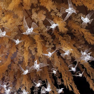Wholesale Acrylic Bird Chandelier for Wedding Ceiling Decor, Durable Bird-Shaped Hanging Props for Hotel & Event Venue Layout