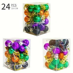 2CM Shiny Hanging Christmas Decorations Ball Ornaments Plastic Squares Plastic for Home Holidays and Parties for Xmas Trees