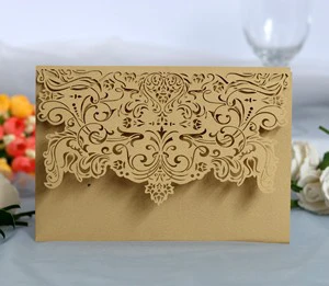 250g Pearl Paper Craft Wholesale Laser Cut Invitations Wedding Card Printing Machine Price for Faire Part Mariage