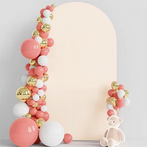 Wholesale Spandex Wedding Arch Cover Round Top Stretch Fitted Polyester Backdrop Stand Wrap For Ceremony Event Decor Bulk
