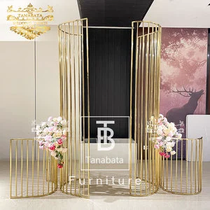 Luxury Modern Wedding Stage Backdrop White Stainless Steel Arch with New Arrival Finish for Events