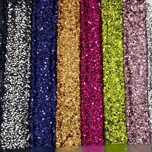 Round Sequins Mesh Bottom Fabric with Sequins Embroidered Fabric Embroidery Bead Sequins for Evening Dress