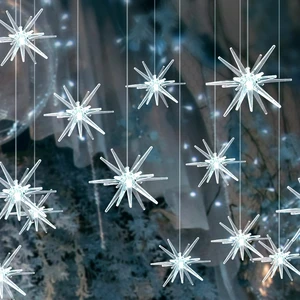 Acrylic10-head sea urchin pendant lamps hotel stage ceiling decoration for outdoor wedding party event