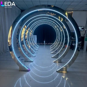 LEDA New Design Custom Wedding Backdrop Arch for Hotel Outdoor Event Banquet Party Decoration