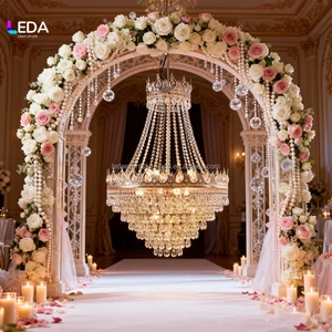 LEDA High Quality Luxury Multi-layer Acrylic Light Ceiling Lights Decoration for Events Party Wedding Decoration