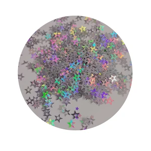 Colorful Mixed Star Sequins Bulk 7mm Holographic Paillettes for Wedding Nail Art and Promotional Party Decor Custom Logo