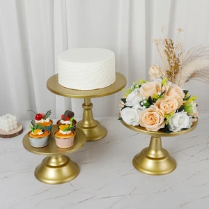 Gold Metal Cake Stand Set for Dessert Table Display Cupcake & Cake Stands for Party Wedding Birthday Baby Shower Anniversary