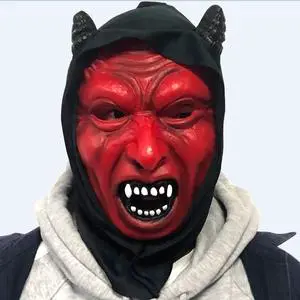 Shenzhen Realistic Human Hood Red Devil Masks for Party