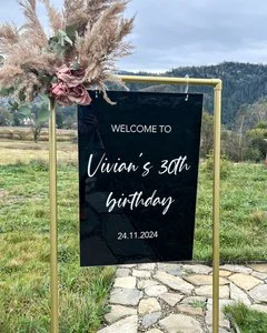 Perspex Wedding Sign Black Welcome Acrylic Board Acrylic Signage Wedding