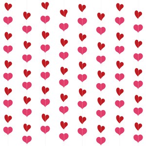 Best Selling Heart Shaped Hanging Strip Paper Hanging Decoration for Party Decoration Customizable Heart Banner for Wedding