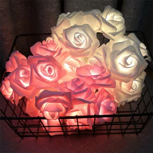 LEDs Battery Box String Romantic Flower Rose Fairy Light for Christmas Wedding Garden Party Valentine's Day Decoration
