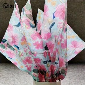 Qibai Floral Tissue Paper Bulk Colorful Floral Tissue Paper Gift Bags Floral Printed Tissue Paper for Decoration Wedding