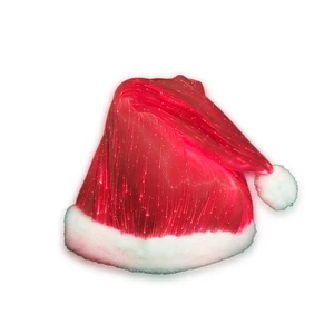LED Flashing Color Changing Santa Hat for Christmas Party Adults & Kids