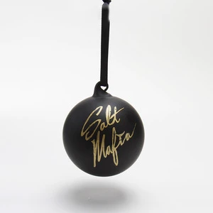High Quality 6cm 8cm 10cm 12cm Custom Logo Glass Christmas Ball Tree Hanging Ornaments for Xmas Gift