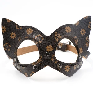 Leather Masks Masquerade Party Mask Leather Fox Mask Masquerade for Masquerade Cosplay Halloween Party