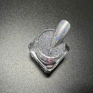 Wholesale Solvent Resistant Resin Nail Polish Painting Watercolor Iridescent Loose Glitter Powder Bulk Holographic Fine Glitter