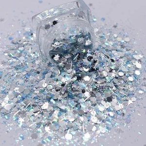 Mix Iridescent Sequins Acrylic Chunky Crafts Glitter