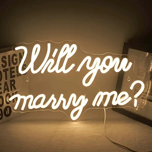Led Neon Sign Custom Wedding Will You Marry Me Letter Neon Lights for Advertising Acrylic Wedding Sign Neon Led Signs Letters