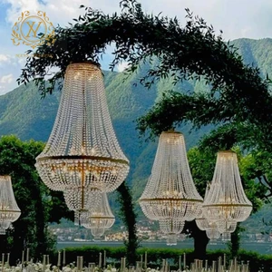 Elegant Hanging Chandelier Light New Wedding Ceiling Decoration Creative Crystal Chandelier for Wedding Events Party Decor