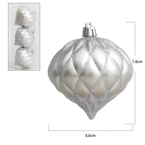 Christmas decoration props Christmas tree ornaments Christmas home decor threaded ball new painted onion ball