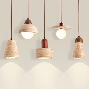 Travertine Ceiling Light New Hotel Pendant Lamp Decoration Dinning Room Pendant Light Dining Room Creative Bedroom Bedside Lamp