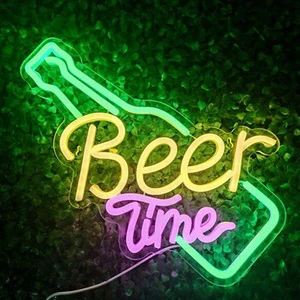 China Factory Wholesale Acrylic Led Lighting Neon Logo Signage Wedding Party Bar Beer Custom Neon Sign