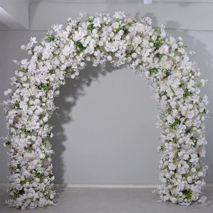 U-shaped Arch Artificial Flower Wedding Backdrop Eco-Friendly Silk Customizable Decoration