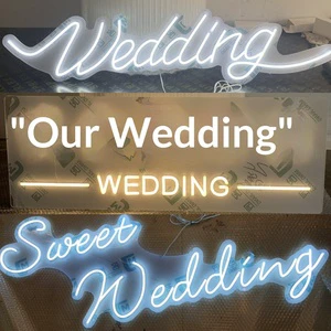 Wedding Decoration Custom Neon Light Sign Luminous Logo Letters Room Engagement Party Sweet Ornaments