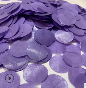 Round Tissue Paper Confetti Eco-Friendly Purple Multicolored Flameproof for Weddings Parties Festival Customizable