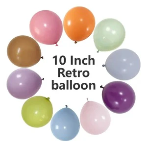 Wholesale Retro Party Balloons, 10 Inch Retro Balloons in Bulk for Weddings, Birthdays, and Party Latex Balloon Decorations