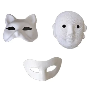 Wholesale Custom Factory DIY Custom Funny Face Mask Molded Pulp Party Animal Mask