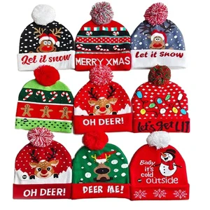 Factory Direct Christmas Beanie Hat RTS Stockings Low Price Christmas Festival Decorations Santa Hat