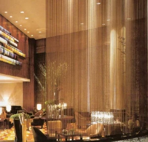 Customizable Aluminum Diamond Coil Drapery -Suspended Chain Link Curtain For Wall & Ceiling Decorative Applications