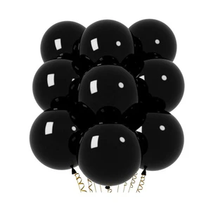Wholesale Happy Graduation Halloween Birthday Theme Party Decorative 12 inch Helium Latex Matte Black Balloon Ballon