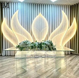 MILE Large-Scale Freely-Assembled Metal Wedding Arch Five-Pieces Set with LED Lighting Durable Eco-Friendly Wedding Party Events