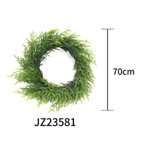 Custom 70cm Christmas Wreath Artificial Hoop Pine Ring Preserved Interior Decoration Flowers and Plants for Holiday Tree Decor