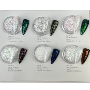 Fantastic Titanium Foil Flakes Slime Tumbler Nail Art Cosmetics Sparkle Chameleon Glitter Mixed Fine Chunky 1kg