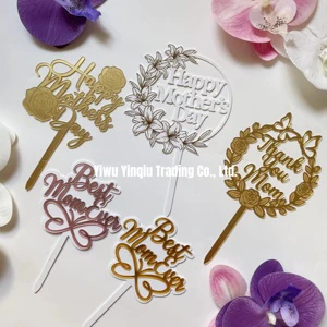 Wholesale Flower Theme Mother's Day Cake Topper 