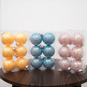 Customized Size Christmas Glass Ball Ornament Home Decoration Artificial Style Festive Season Christmas Tree Ornament