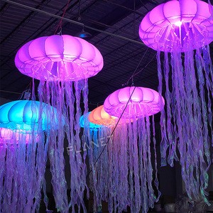 Good Quality Custom Hanging Led Lamp Decoration Inflatable Decorating Jellyfish Balloon For Party