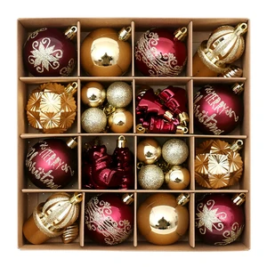 Christmas Ornaments Balls Set with Hanging Loop for Xmas Tree Holiday Wedding Party Home Decor Exquisite Designs Gold Baubles